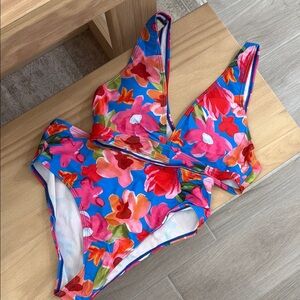 Floral Blue Kids Swimwear